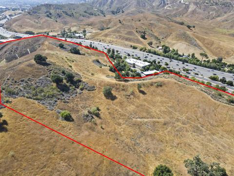 The saddle and the freeway beyond